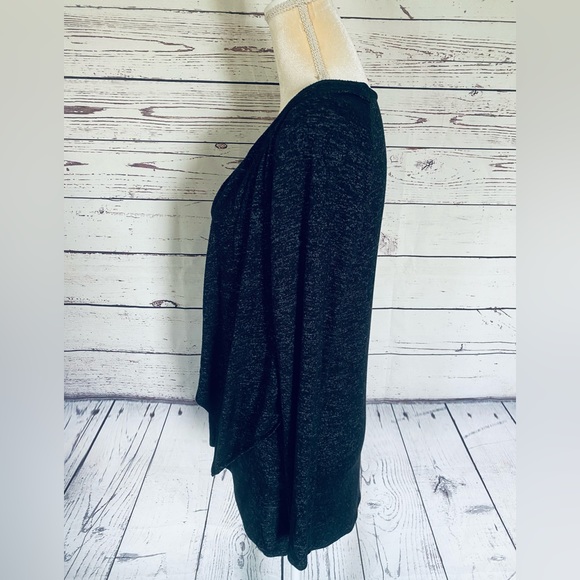 Women’s Small Sweater Donna Karan Sleepwear Charcoal Gray Lightweight Soft Knit - Picture 9 of 12